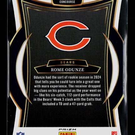 2024 Panini Select Football Rome Odunze #3 RC Silver Die Cut