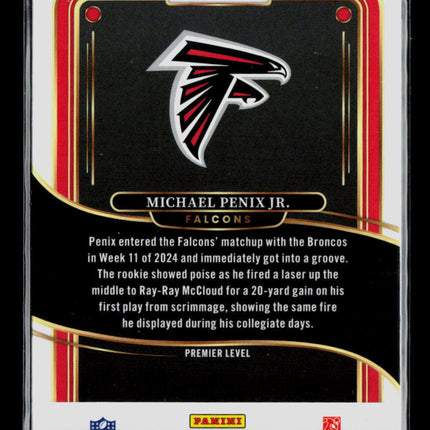 2024 Panini Select Michael Penix Jr. #110 Black Yellow Flash Prizm RC