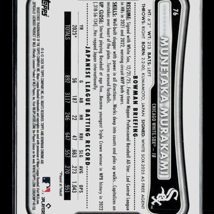 2026 Bowman Chrome Munetaka Murakami #76 RC Red Logo