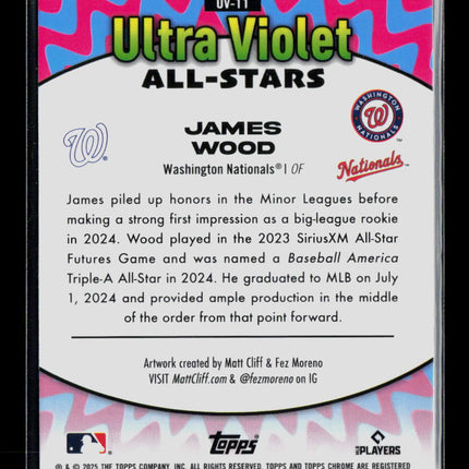 2025 Topps Chrome James Wood #UV-11 RC Ultra Violet