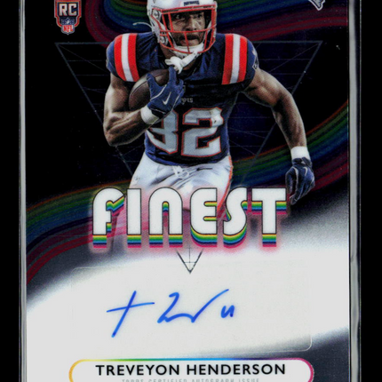 2025 Topps Finest Football TreVeyon Henderson #RFA-TVH RC Auto