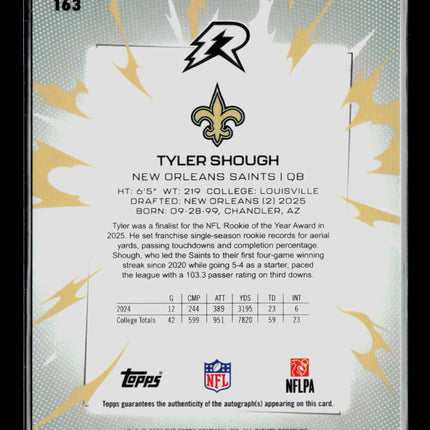 2025 Topps Resurgence Football Tyler Shough #163 Auto