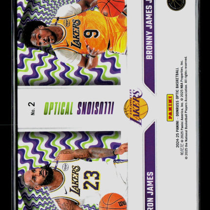 2025 Panini Donruss Optic LeBron James Bronny James Jr. #2