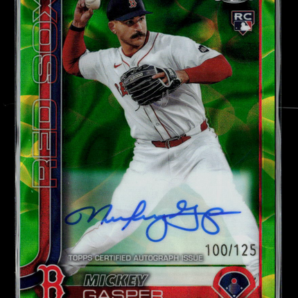 2025 Topps Chrome Mickey Gasper #RA-MG Green Lava Lamp RC 100/125 Auto