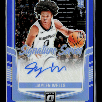 2025 Panini Donruss Optic Jaylen Wells #SS-WEL Blue 20/25 RC Auto