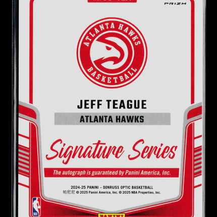 2025 Panini Donruss Optic Jeff Teague #SS-TEA Auto