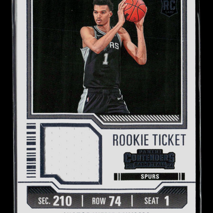 2024 Panini Contenders Victor Wembanyama #RTS-WEM Rookie Ticket Jersey RC