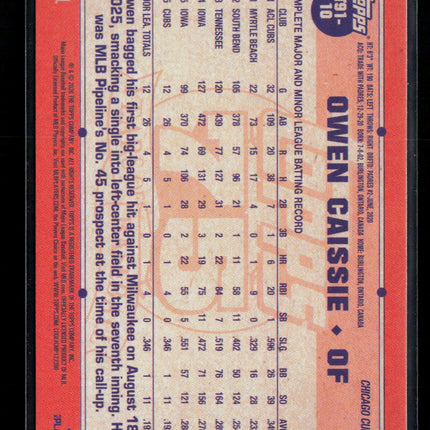 2026 Topps Owen Caissie #T91-10 RC