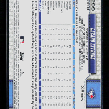 2026 Topps Series 1 Lazaro Estrada #299 RC