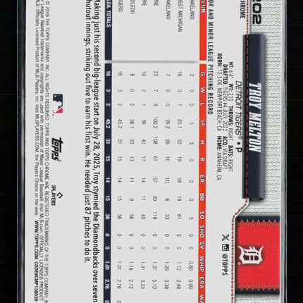 2026 Topps Chrome Troy Melton #202 RC