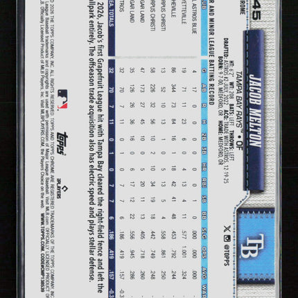 2026 Topps Chrome Jacob Melton #245 RC