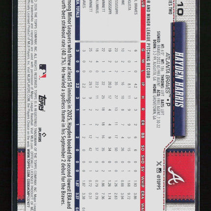 2026 Topps Series Two Hayden Harris #410 RC