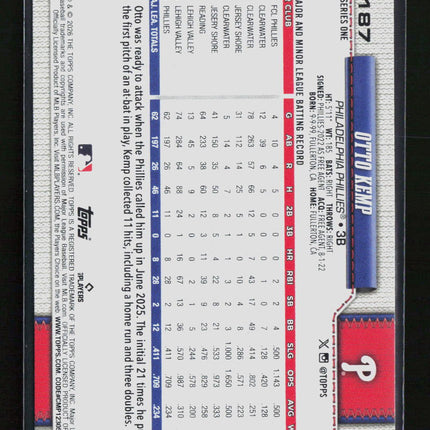 2026 Topps Series One Otto Kemp #187 RC