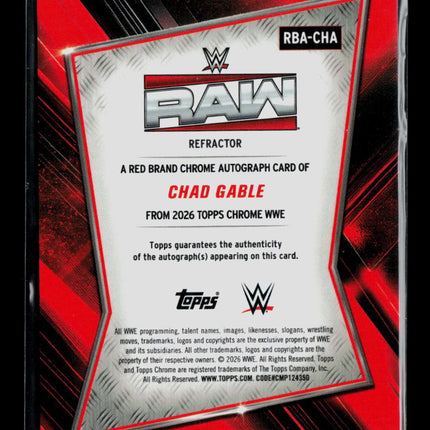 2026 Topps Chrome WWE Chad Gable #RBA-CHA Refractor Auto