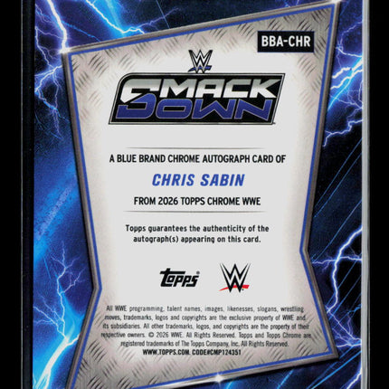 2026 Topps Chrome WWE Chris Sabin #BBA-CHR Auto