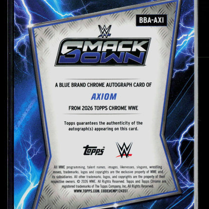 2026 Topps Chrome WWE Axiom #BBA-AXI Auto