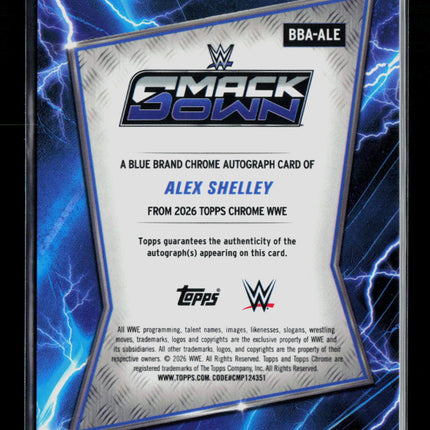 2026 Topps Chrome WWE Alex Shelley #BBA-ALE Auto