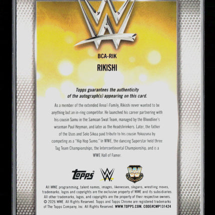 2026 Topps Chrome WWE Rikishi #BCA-RIK Auto