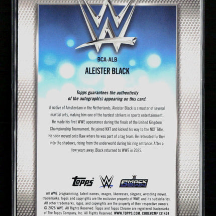 2026 Topps Chrome WWE Aleister Black #BCA-ALB Auto
