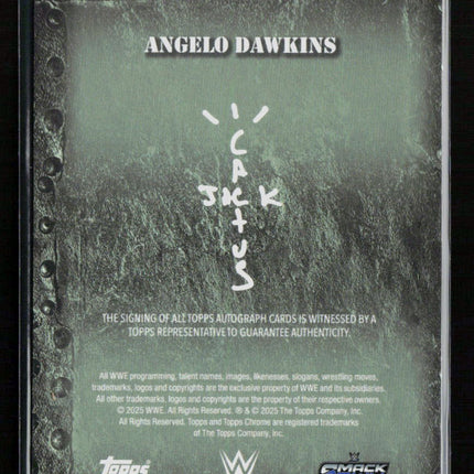 2025 Topps Chrome WWE Cactus Jack Angelo Dawkins #BAV-DWK Auto