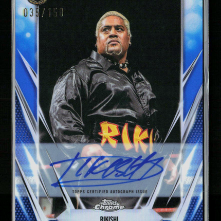 2026 Topps Chrome WWE Rikishi #BCA-RIK Blue 035/150 Auto
