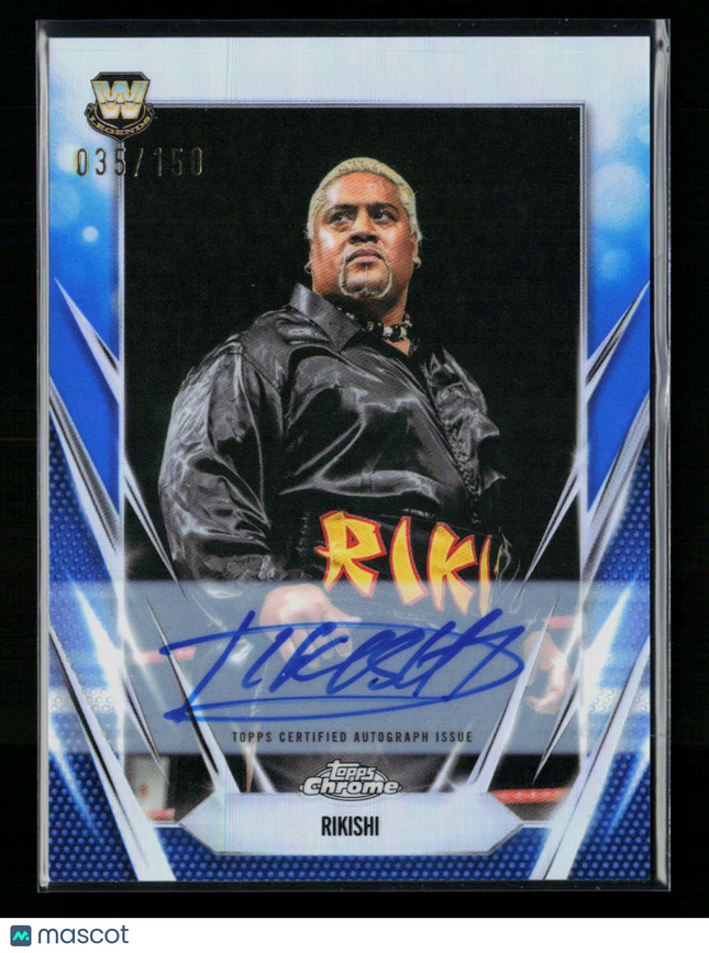 2026 Topps Chrome WWE Rikishi #BCA-RIK Blue 035/150 Auto