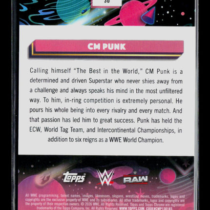 2026 Topps Chrome WWE CM Punk #30 Gold Geometric /50