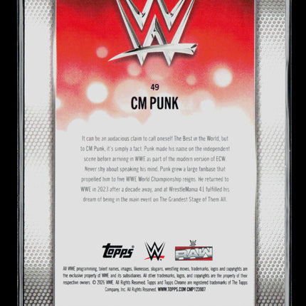 2026 Topps Chrome WWE CM Punk #49 11/50