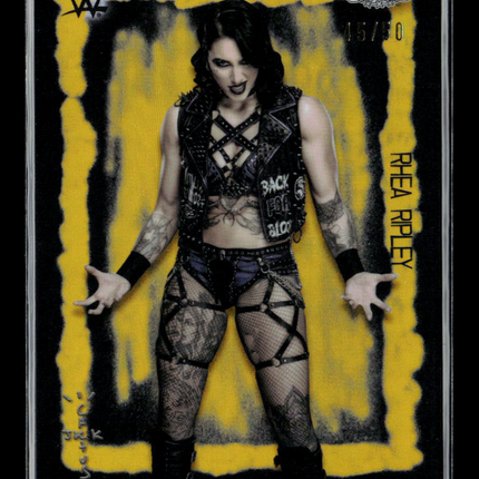 2025 Topps Chrome WWE x Cactus Jack Rhea Ripley #FVF-9 Gold 45/50