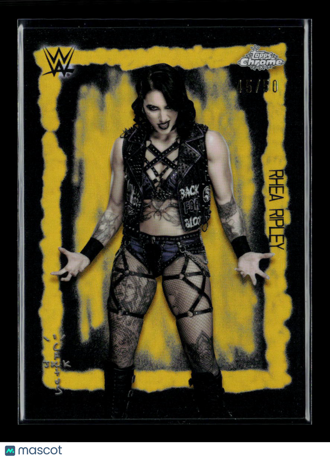 2025 Topps Chrome WWE x Cactus Jack Rhea Ripley #FVF-9 Gold 45/50
