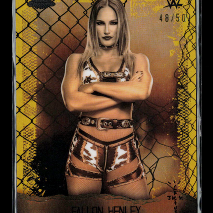 2025 Topps Chrome WWE Cactus Jack Astro Knights Fallon Henley #AOK-50 Gold 48/50