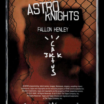 2025 Topps Chrome WWE Cactus Jack Astro Knights Fallon Henley #AOK-50 Gold 48/50