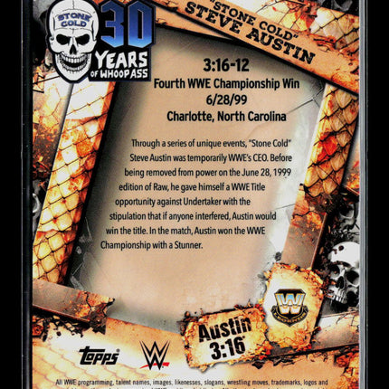 2026 Topps Chrome WWE Steve Austin #3:16-12 /50