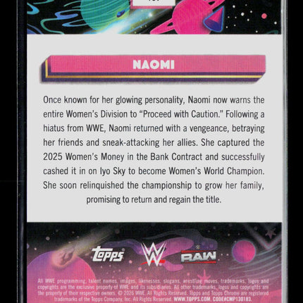 2026 Topps Chrome WWE Naomi #187 /50