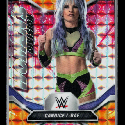 2026 Topps Chrome WWE Candice LeRae #WDV-2 Orange Geometric Refractor /25