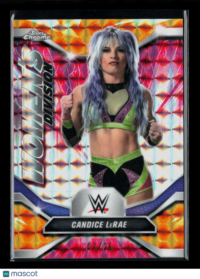 2026 Topps Chrome WWE Candice LeRae #WDV-2 Orange Geometric Refractor /25