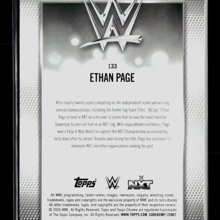 2026 Topps Chrome WWE Ethan Page #133 Diamond Refractor 04/25