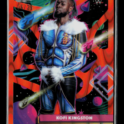 2026 Topps Chrome WWE Kofi Kingston #34 Orange Lava 06/25