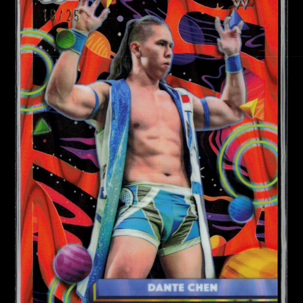 2026 Topps Chrome WWE Dante Chen #4 Orange Refractor 16/25
