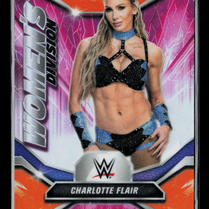 2026 Topps Chrome WWE Charlotte Flair #WDV-29 Orange Refractor 06/25