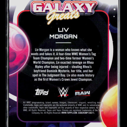 2026 Topps Chrome WWE Liv Morgan #GG-16 Gold 01/50