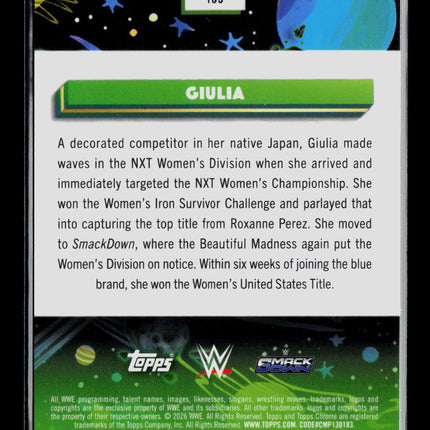 2026 Topps Chrome WWE Giulia #163 Refractor 23/25