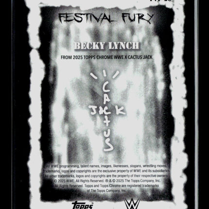 2025 Topps Chrome WWE x Cactus Jack Becky Lynch #FVF-29 22/25