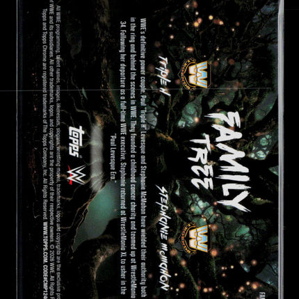 2026 Topps Chrome WWE Stephanie McMahon Triple H #FAM-HM /50
