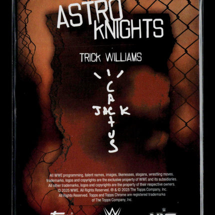 2025 Topps Chrome WWE Astro Knights Cactus Jack Trick Williams #AOK-9 Gold 10/50