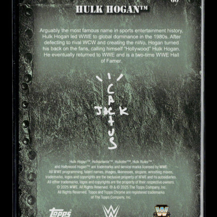 2025 Topps Chrome WWE Cactus Jack Hulk Hogan #60 Gold /50