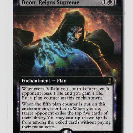 MTG Doom Reigns Supreme (Extended Art) Marvel Super Heroes R • 407 Normal