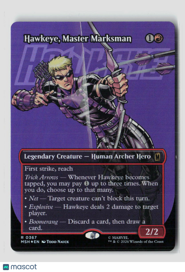 MTG Hawkeye, Master Marksman (Borderless) Marvel Super Heroes R • 367 Foil