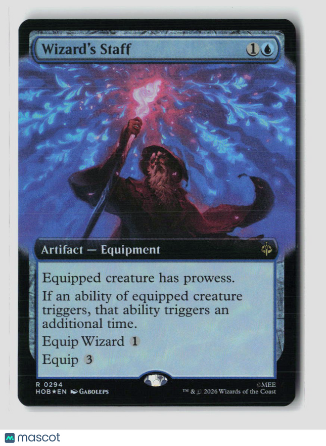 MTG Wizard's Staff (Extended Art) The Hobbit R • 294 Foil