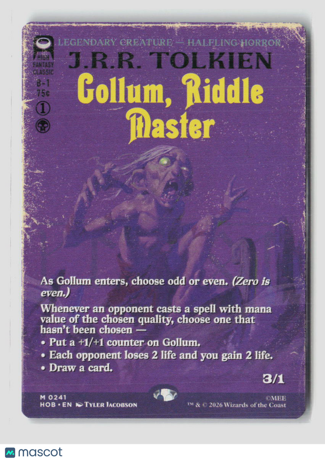 MTG Gollum, Riddle Master (Borderless) The Hobbit M • 241 Normal